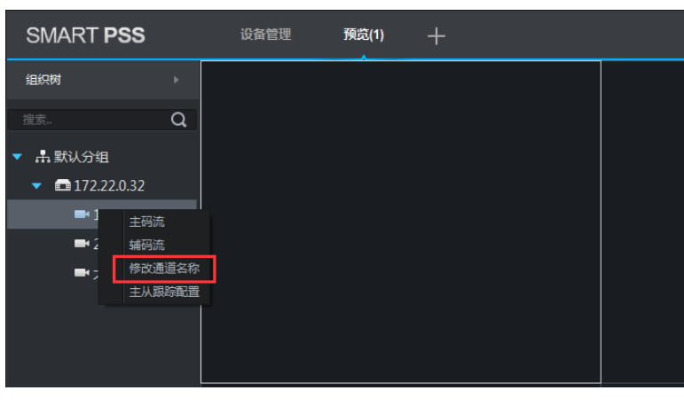 大华SmartPSS2.02怎么修改通道名称
